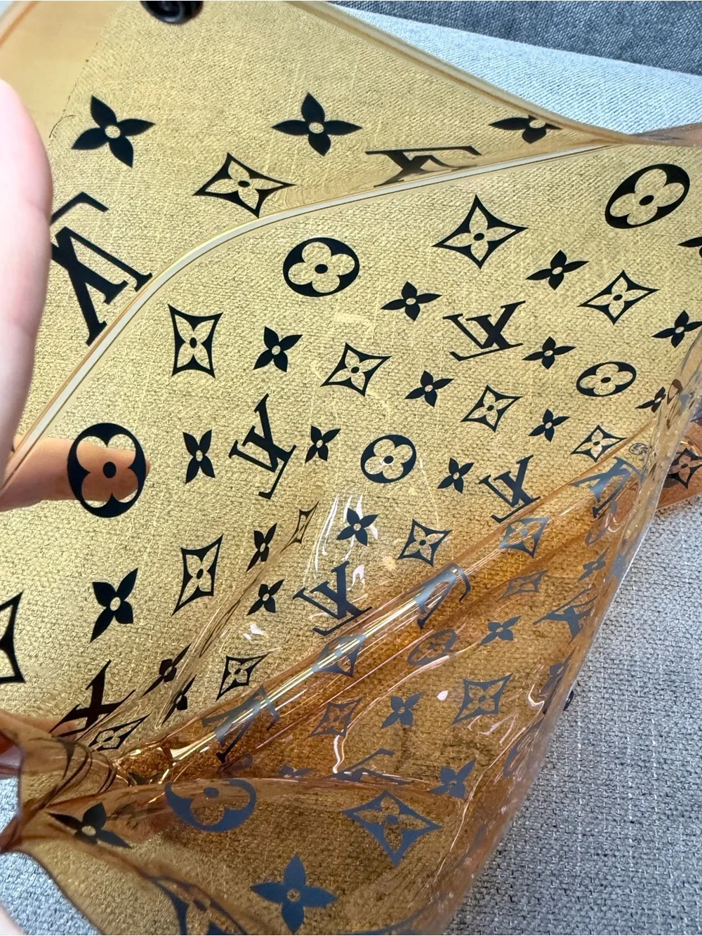 Louis Vuitton monogram PVC transparent swimsuit/beach pouch